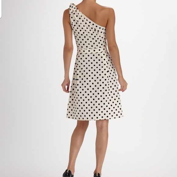 Carolina Herrera One-Shoulder Polka Dot Dress - Picture 2 of 6